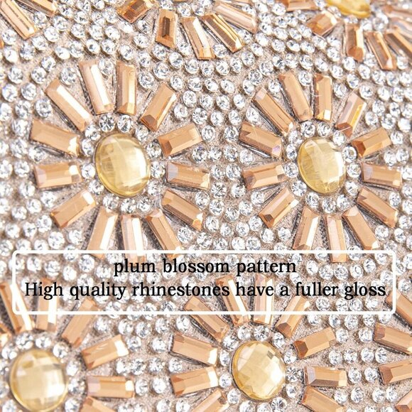 - Shoulder Bags Crossbody Bag Purses Handbags Crystals Rhinestone for Wome… - Picture 4 of 7